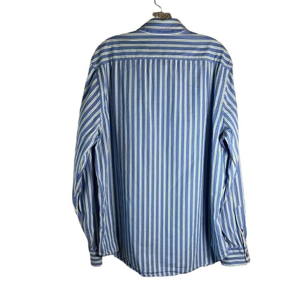 AMERICAN eagle outfitters vintage fit men’s striped size XL button down shirt. - Picture 6 of 11